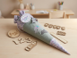 Preview: Delfin mit Blumen - doodle Stickdatei